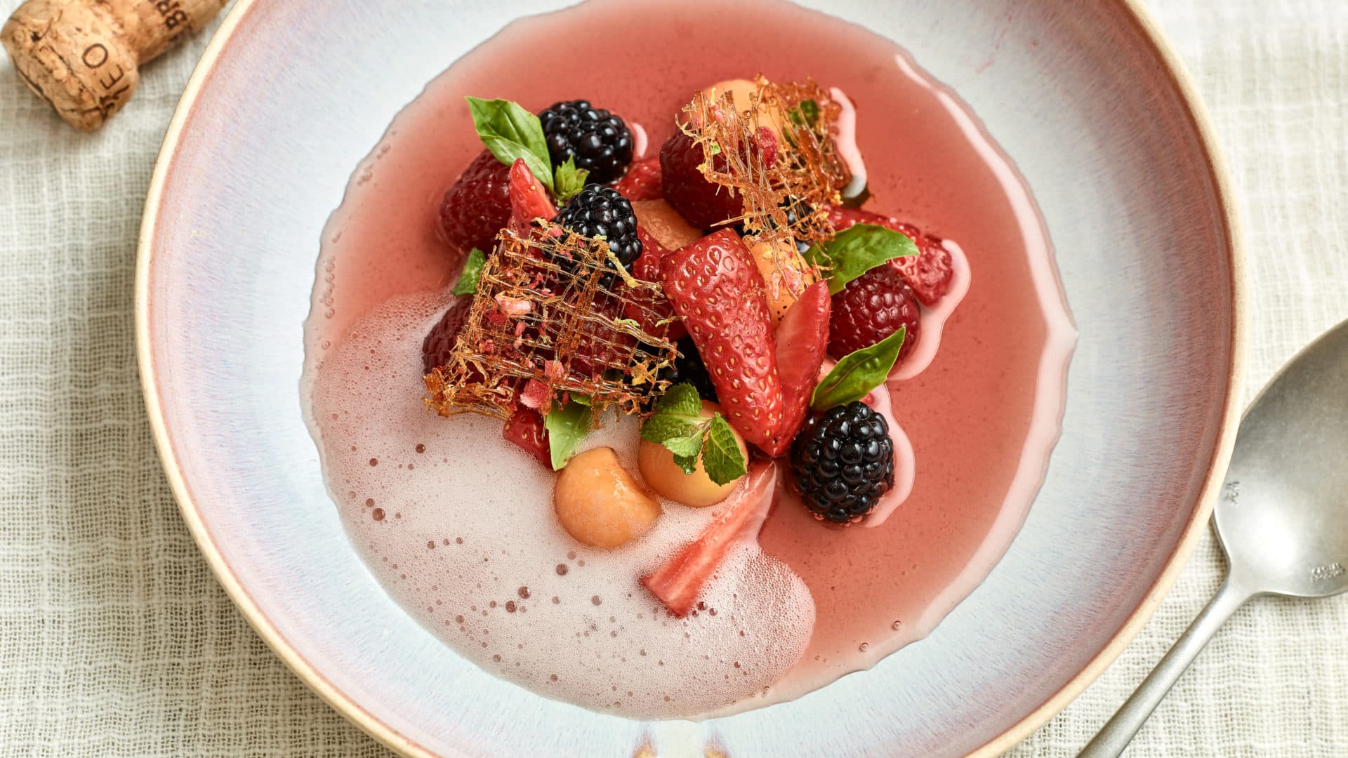 Red fruit soup
